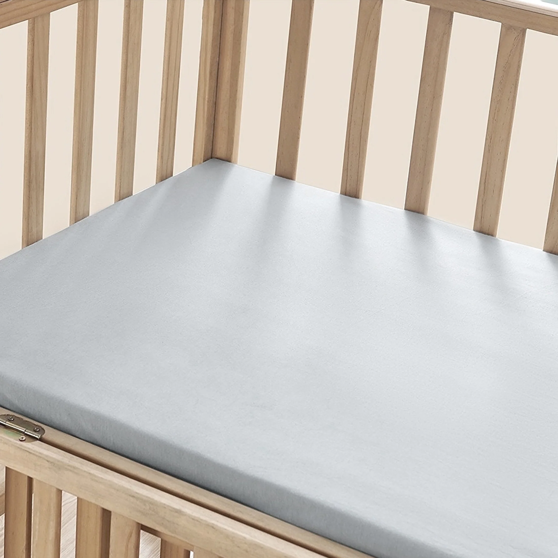 My Little World 2 Pack Grey Flannelette Flat Cot Sheets
