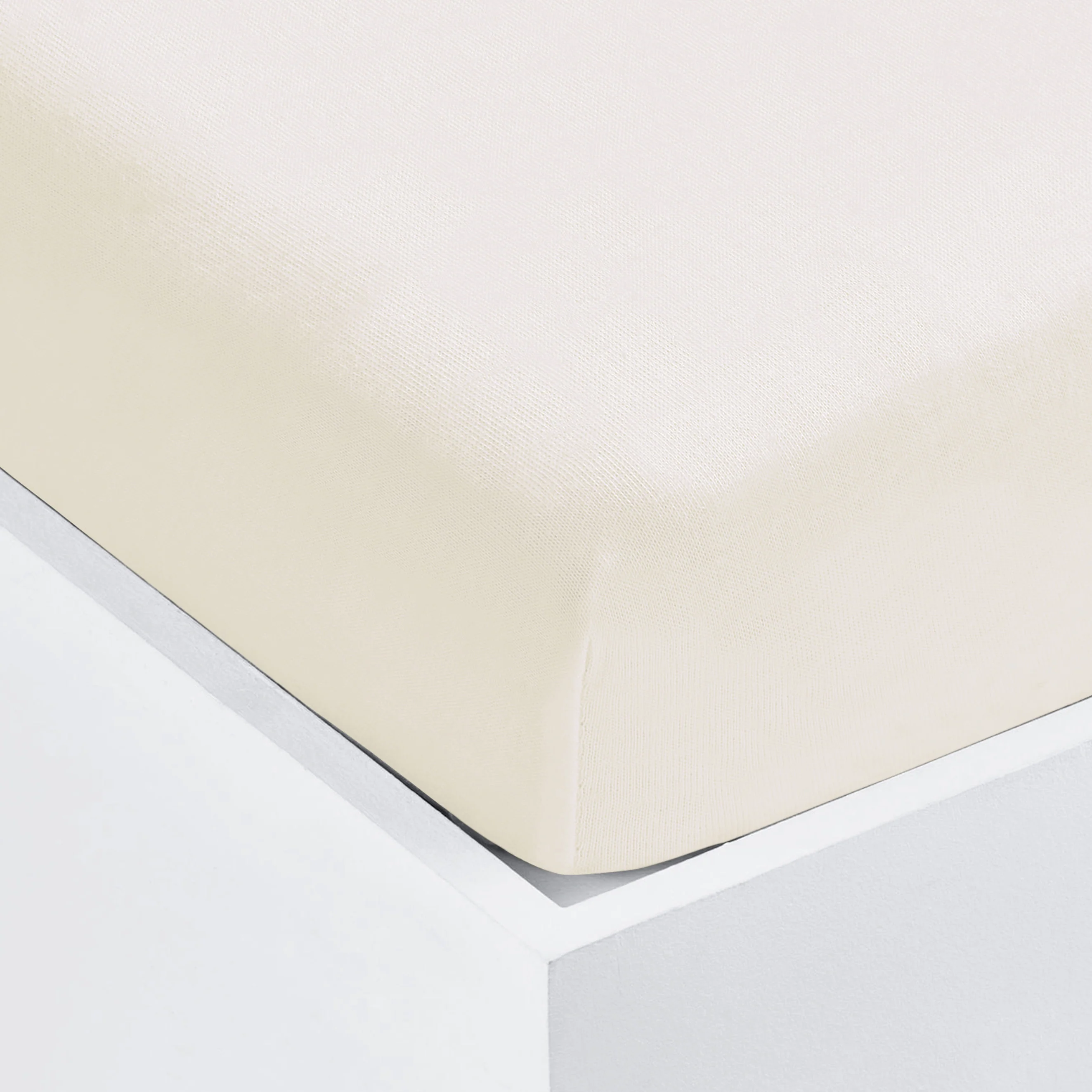 My Little World 2 Pack Cream Jersey Fitted Cot Sheets