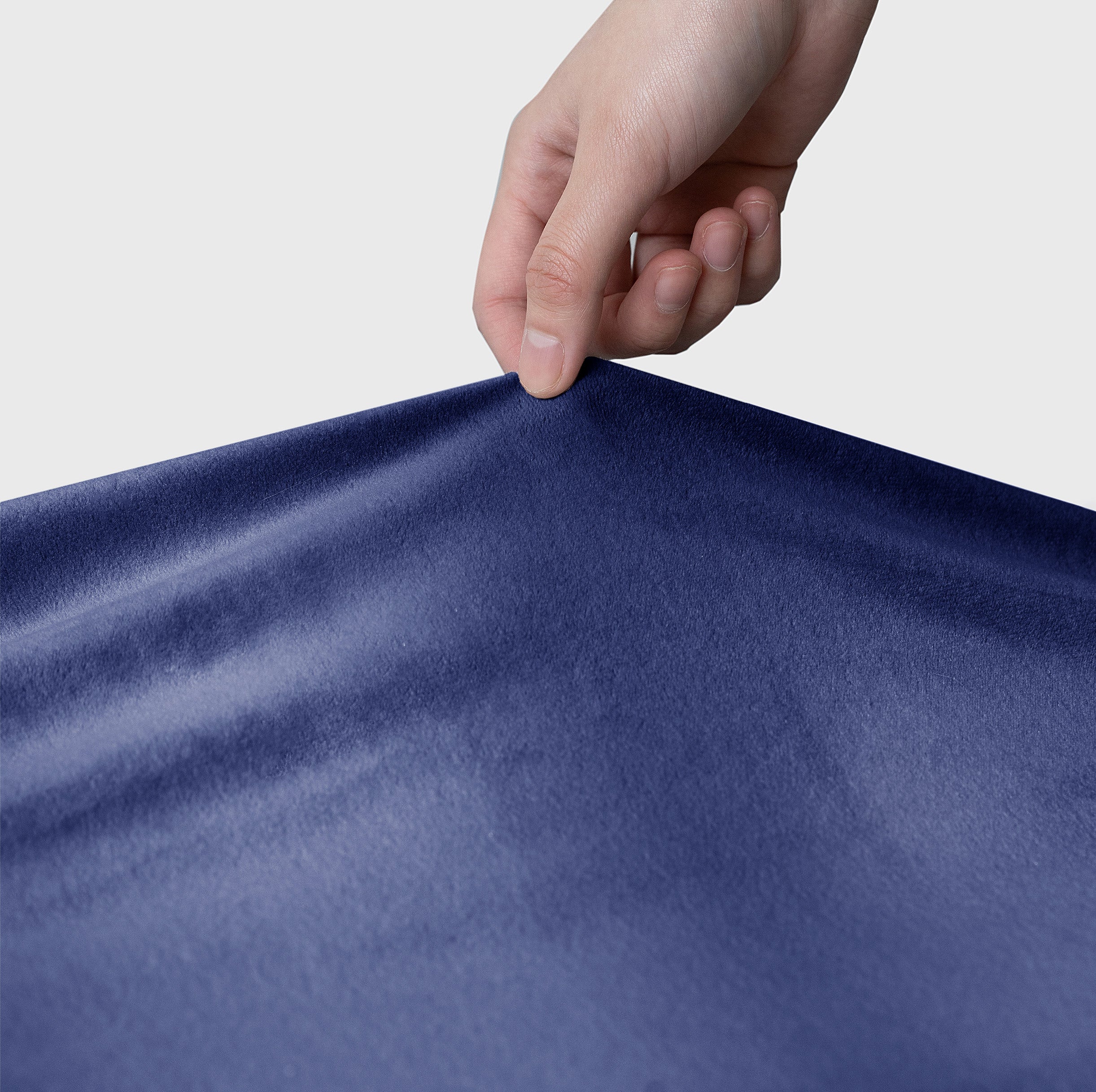 Home Republic Mink Velvet Navy Luxury Stretch Sofa Slip Cover - Image 2