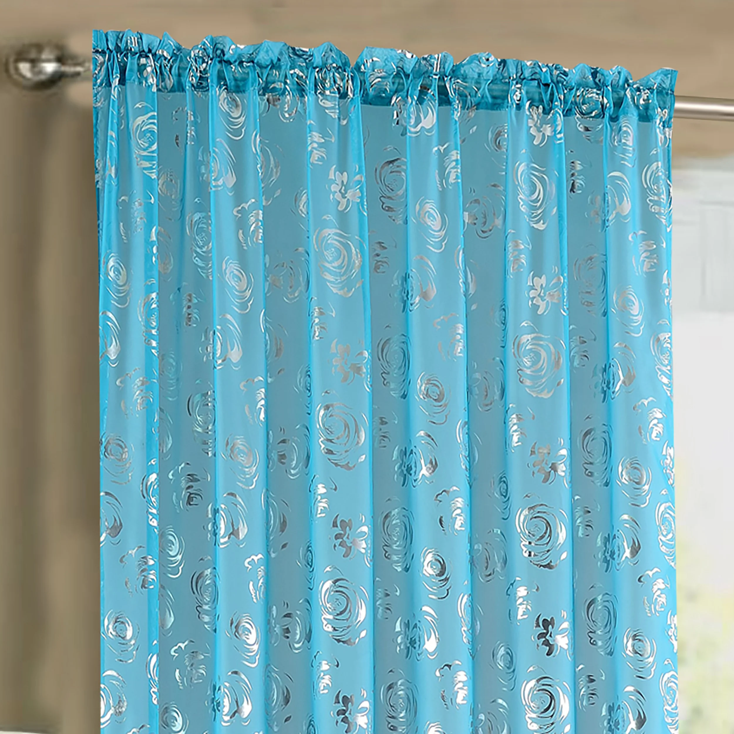 Velosso Geneva Teal Slot Top Voile Panel