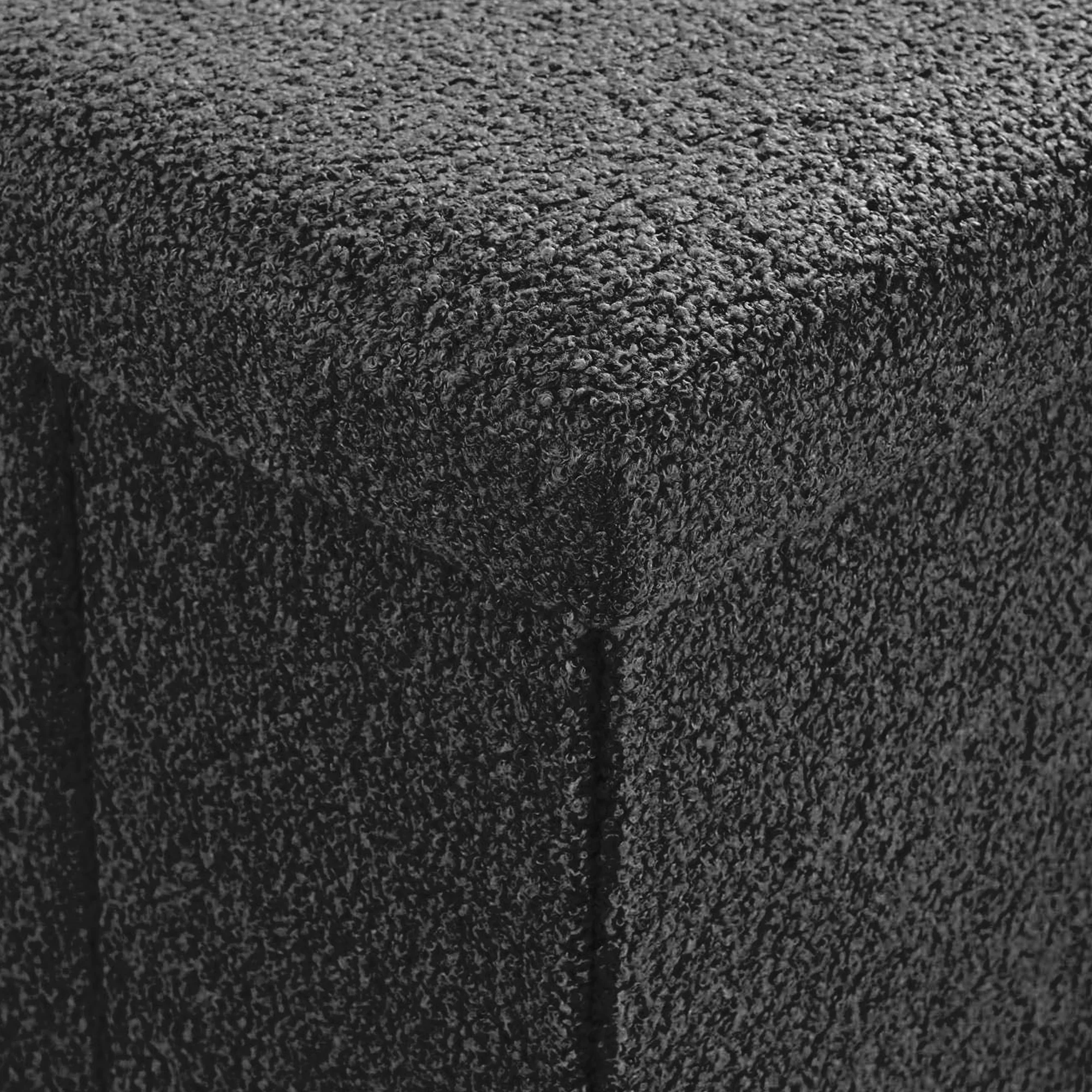 Home Republic Boucle Black Foldable 2 Seater Storage Box - Image 3