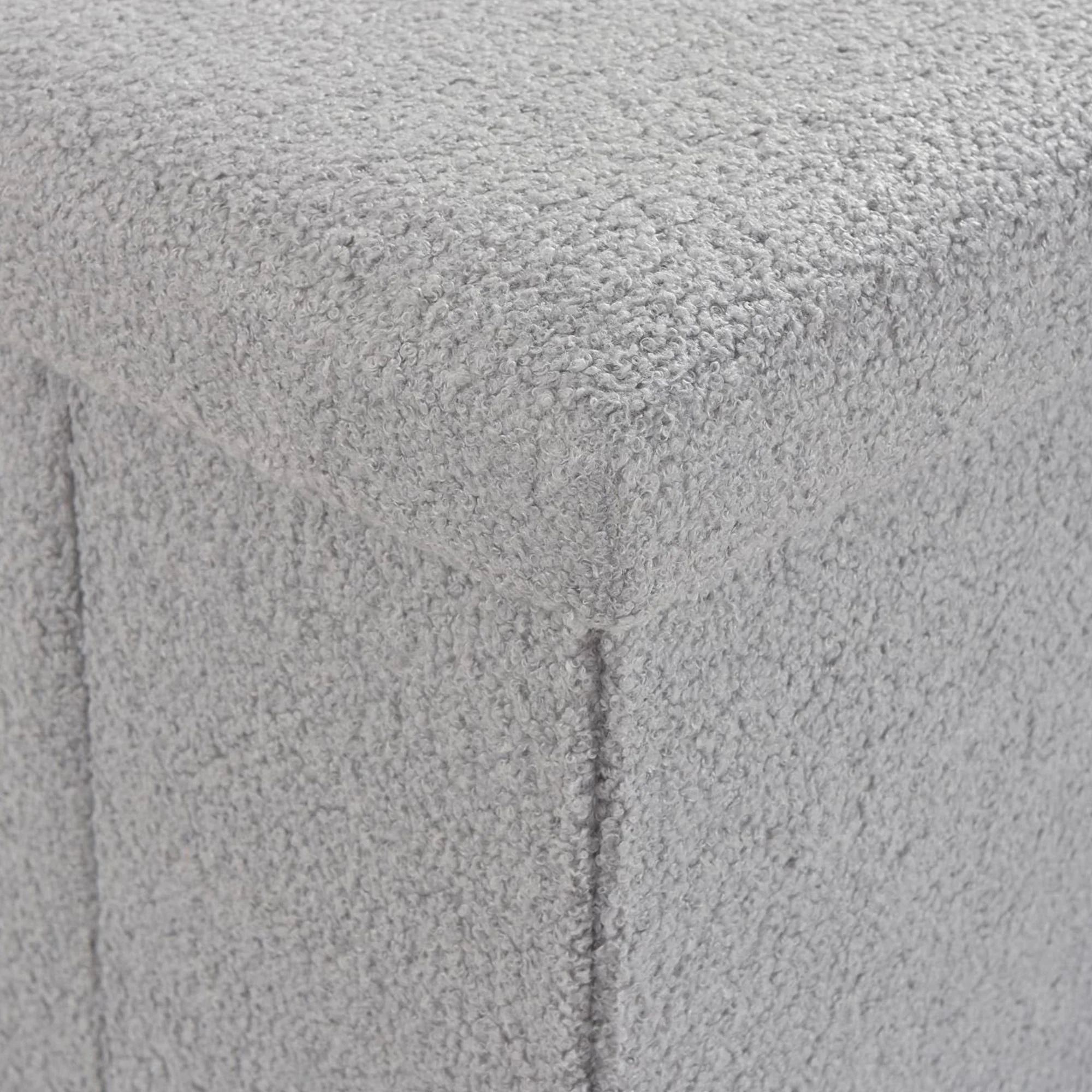 Home Republic Boucle Silver Foldable 1 Seater Storage Box - Image 3