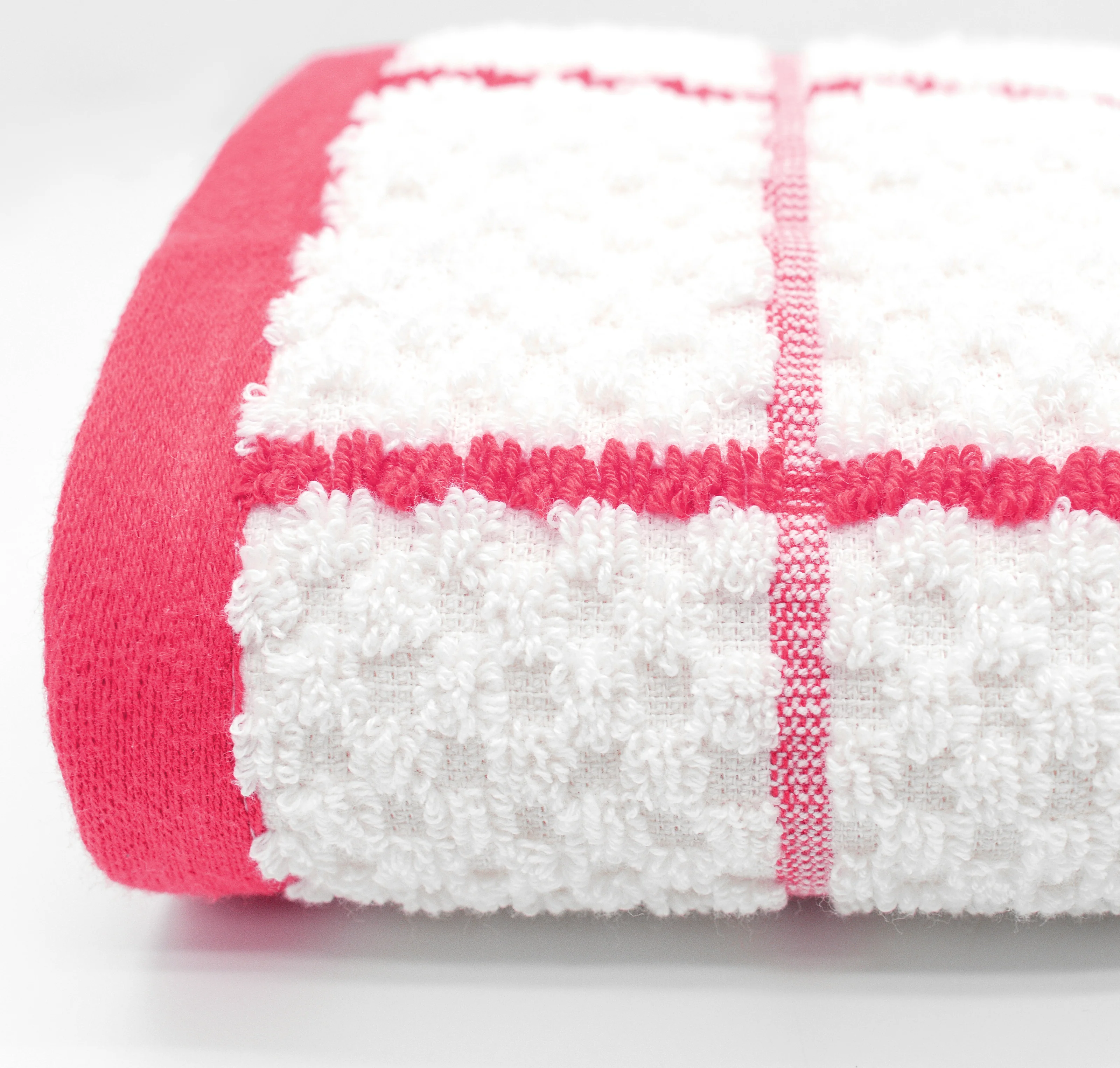 Kitchen Trends Woven Pink Checked Tea Towel - Image 2