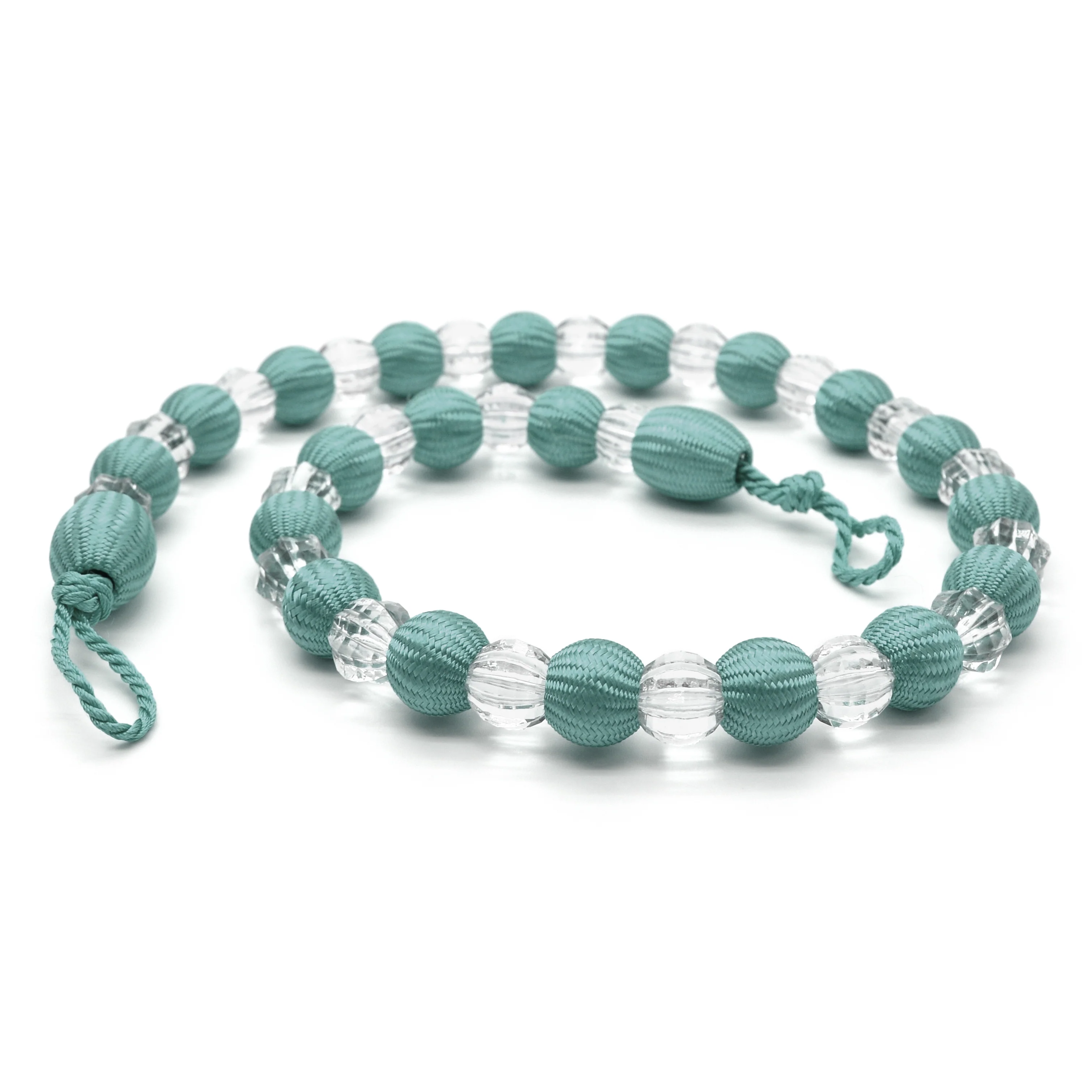 Velosso Krystal Duck Egg Beaded Curtain Tieback