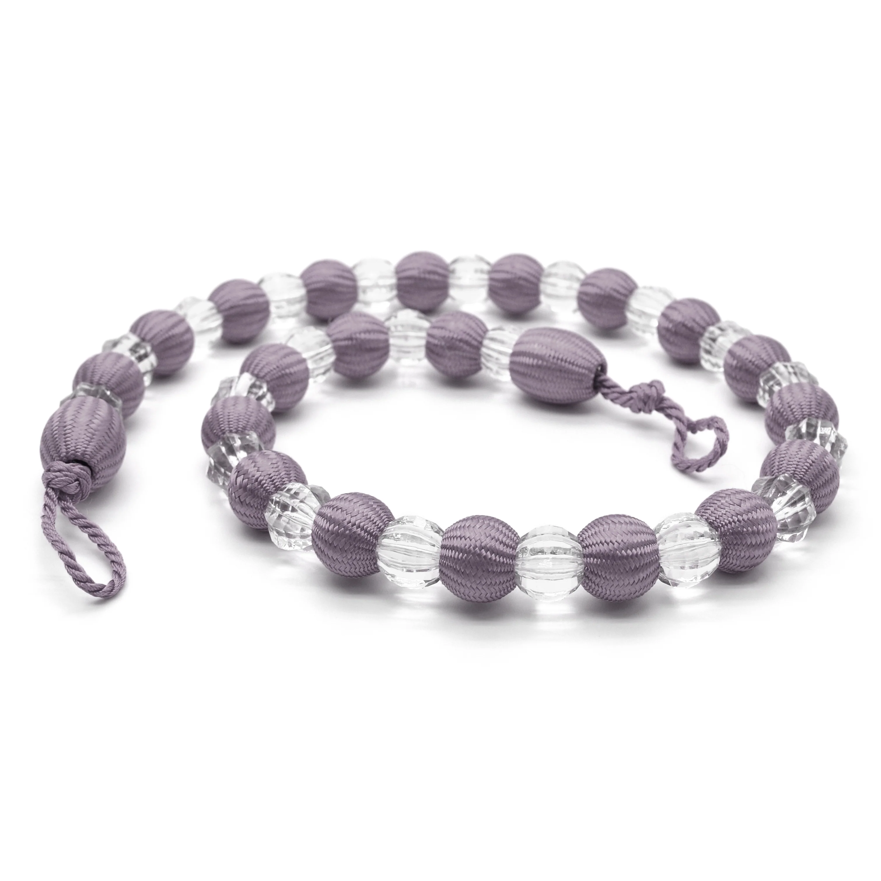 Velosso Krystal Mauve Beaded Curtain Tieback