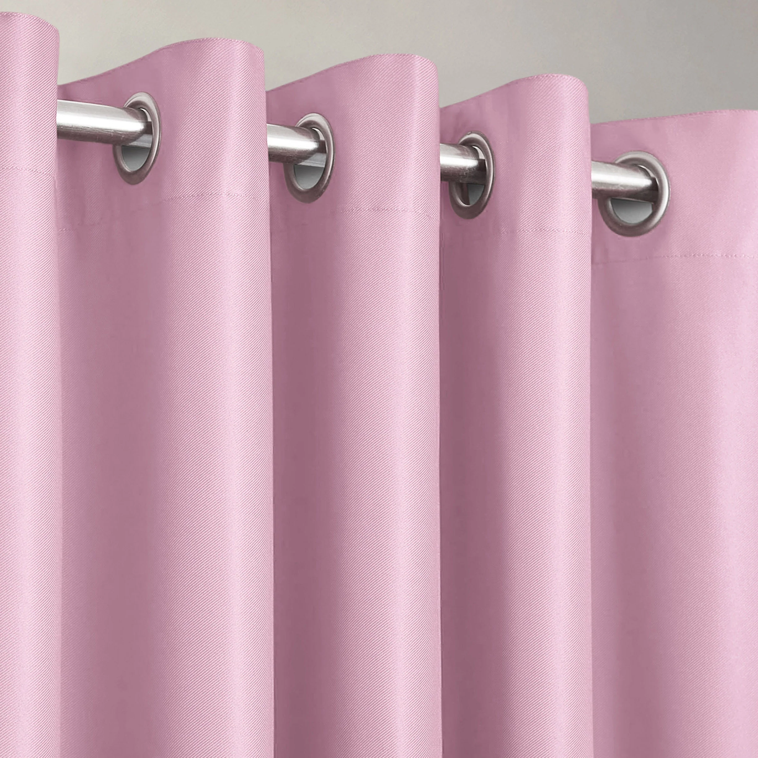 Velosso Manhattan Baby Pink Thermal Blackout Ready Made Eyelet Curtains
