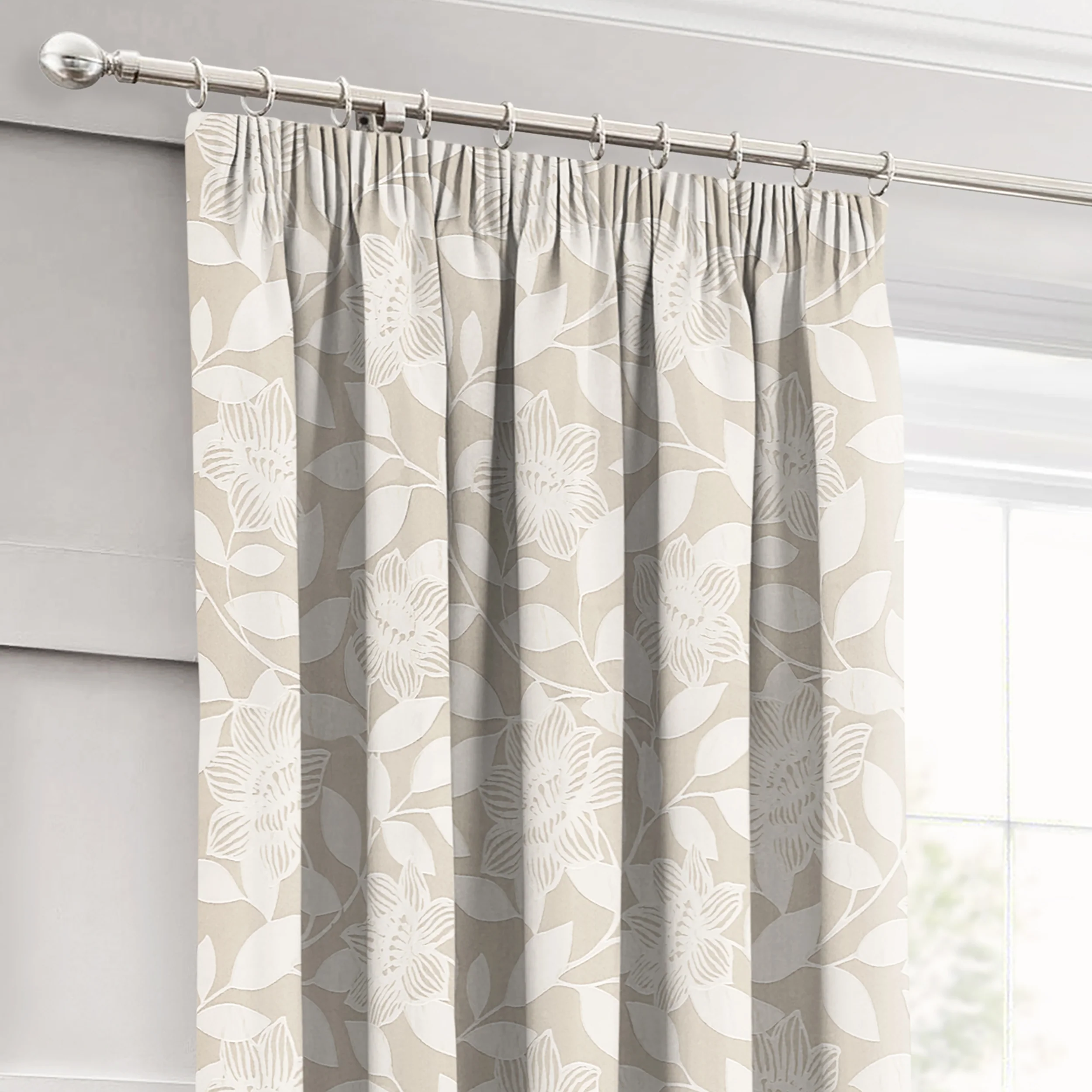 Intimates Serena Cream Pencil Pleat Curtains