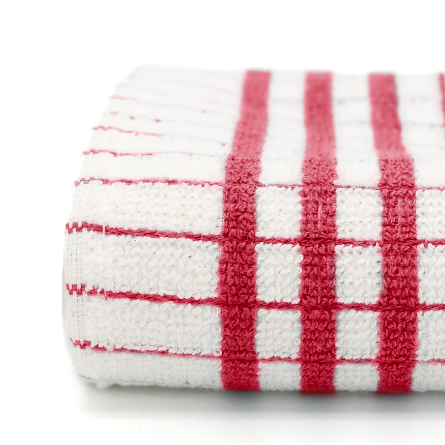 Shaws Large Woven Red Checked Tea Towel - Image 3