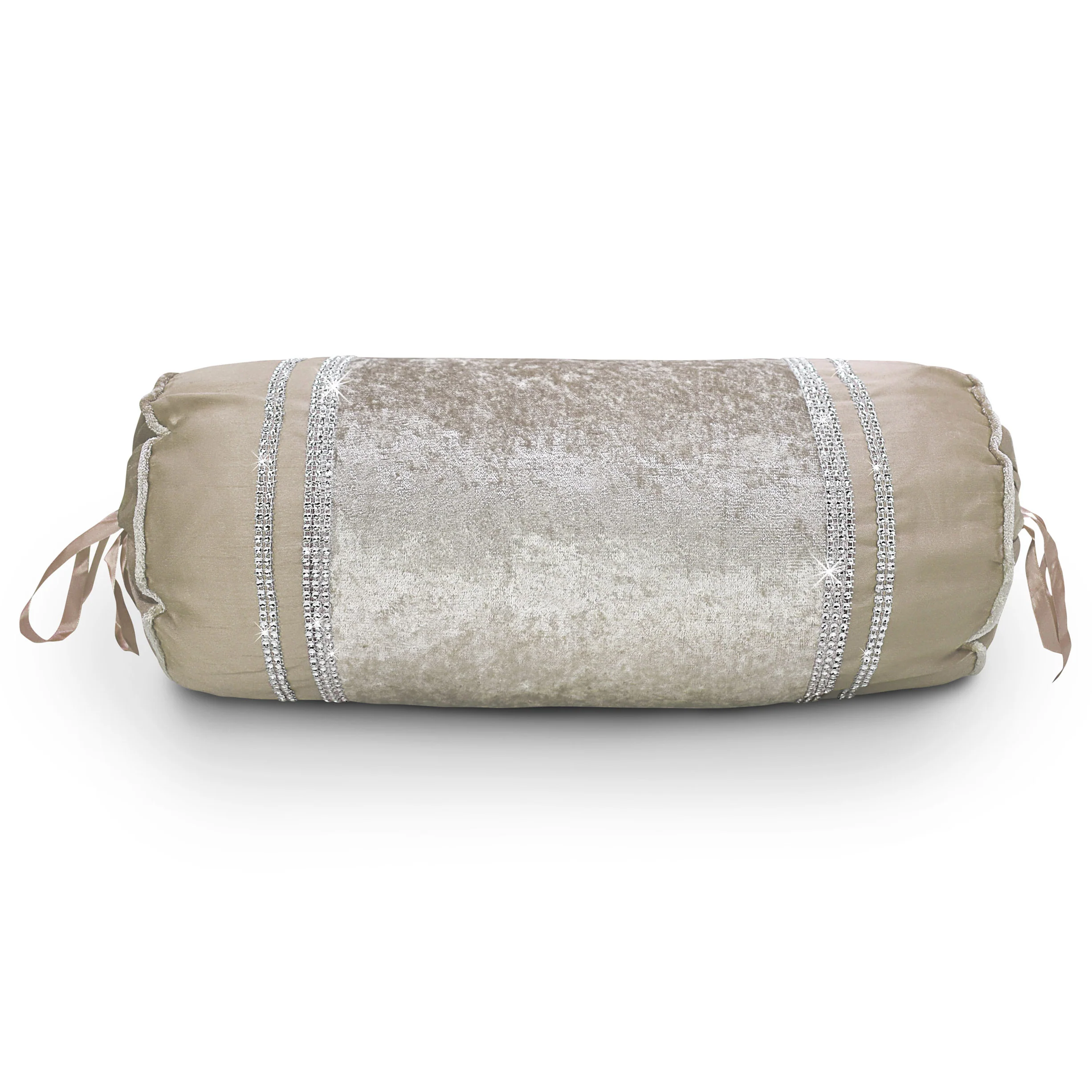 Intimates Luxury Topaz Crushed Velvet Diamante Natural Neckroll