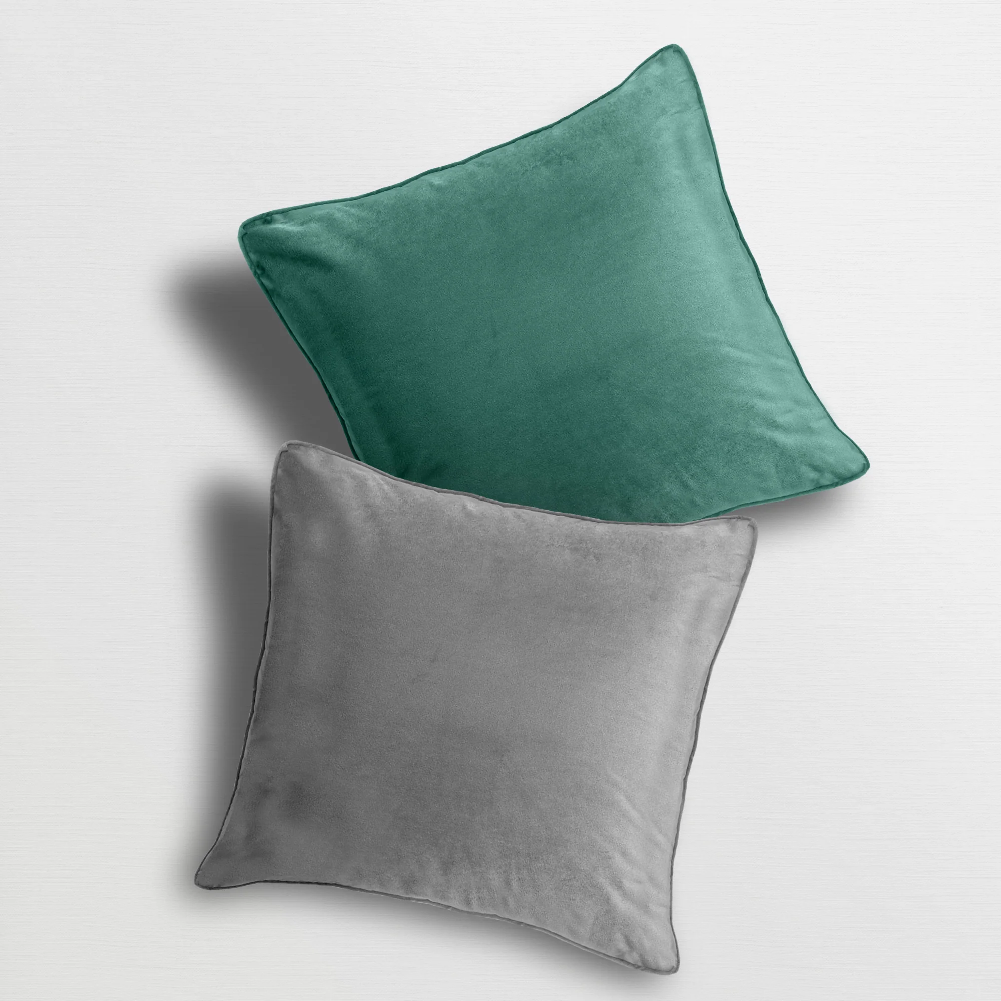 Velosso Luna Velvet Emerald / Silver Reversible Cushion Cover