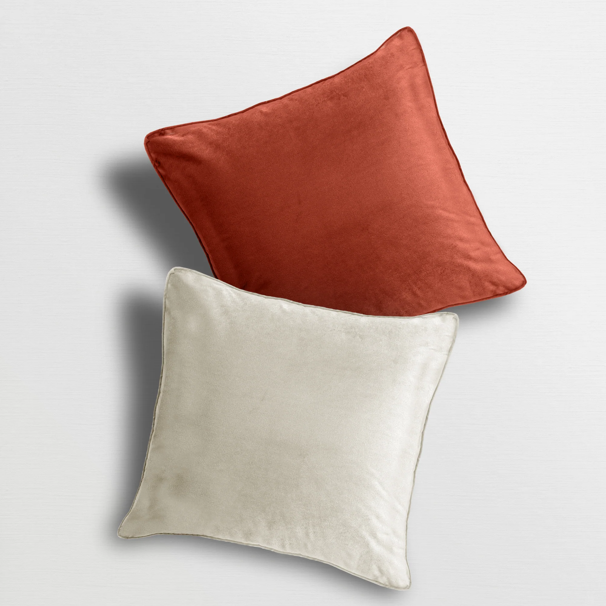 Velosso Luna Velvet Terracotta / Cream Reversible Cushion Cover