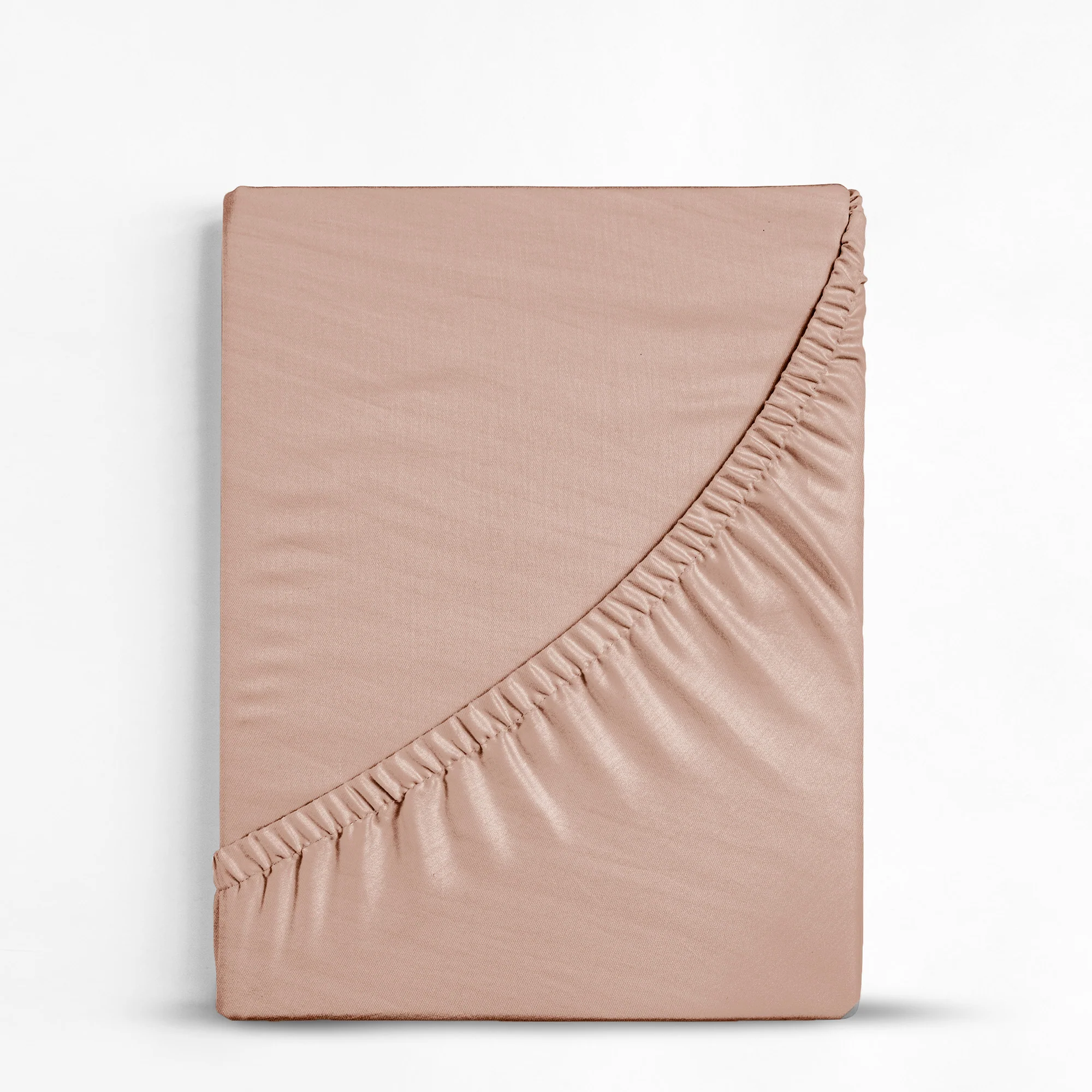 Velosso Washed Linen Look Pink Fitted Sheet - Image 5