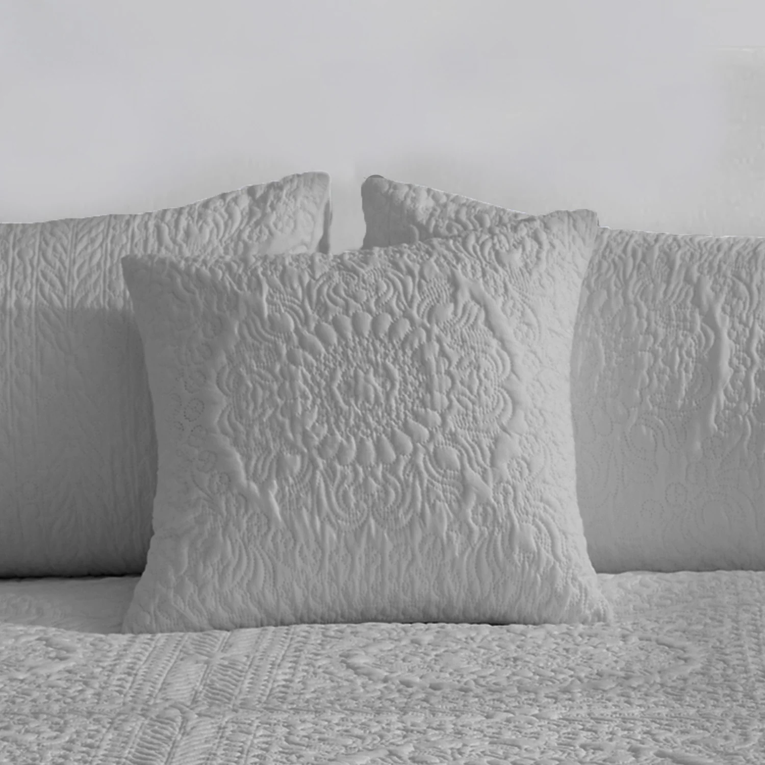 Velosso Winchester Quilted Pinsonic Cushion Cover - Grey