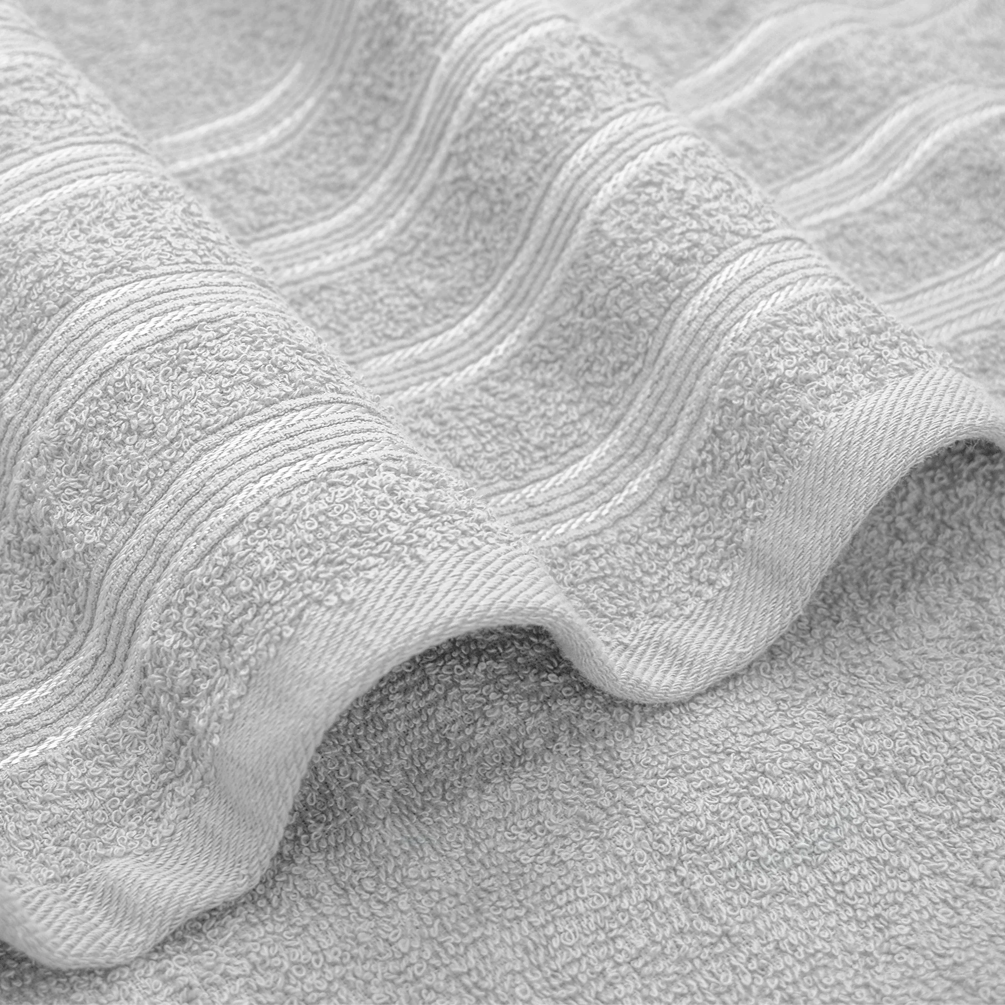 Velosso Hampi 100% Cotton Striped White Towels - Image 2